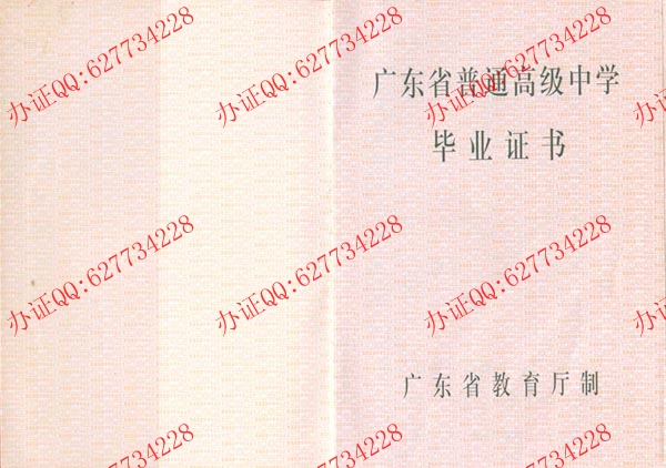 广东高中毕业证样式三（内页1）