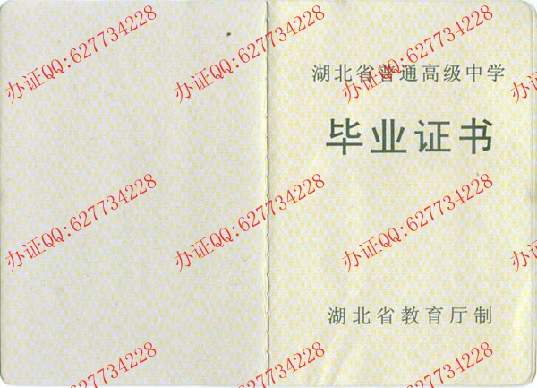 湖北高中毕业证样本三（内页1）