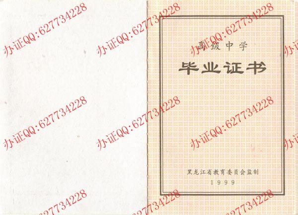 1999年黑龙江高中毕业证样本（内页1）
