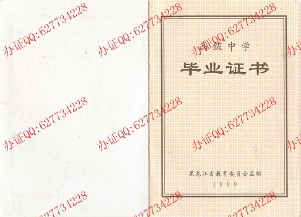 1999年黑龙江高中毕业证样本（内页1）