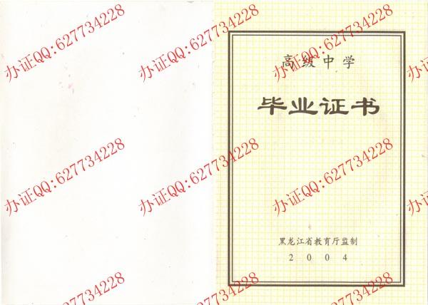 2004年黑龙江高中毕业证样本（内页1）