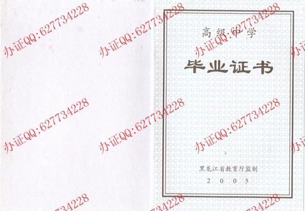 2005年黑龙江高中毕业证样本（内页1）