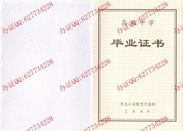2006年黑龙江高中毕业证样本（内页1）