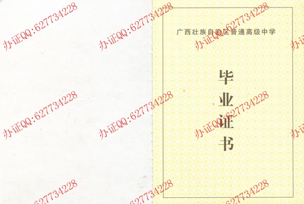 广西高中毕业证样本二（内页1）