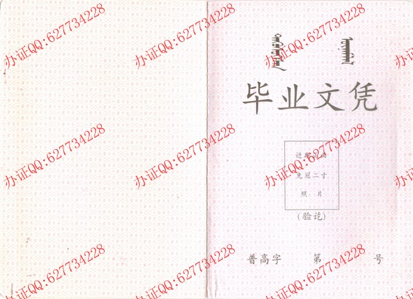 内蒙古高中毕业证样本（内页1）